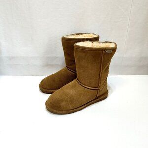 Bearpaw Suede Upper Sheepskin Wool Lining 608W-Emma Short US 8 Boots TPR Outsole